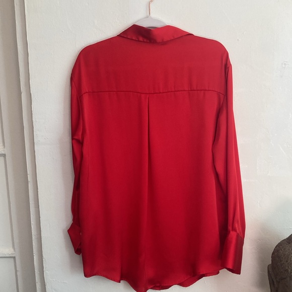 Red Zara Silk shirt / blouse - Picture 2 of 3